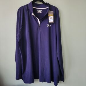 UNDER ARMOUR Loose Fit Light Weight Quarter Zip Navy Blue Size 2XL